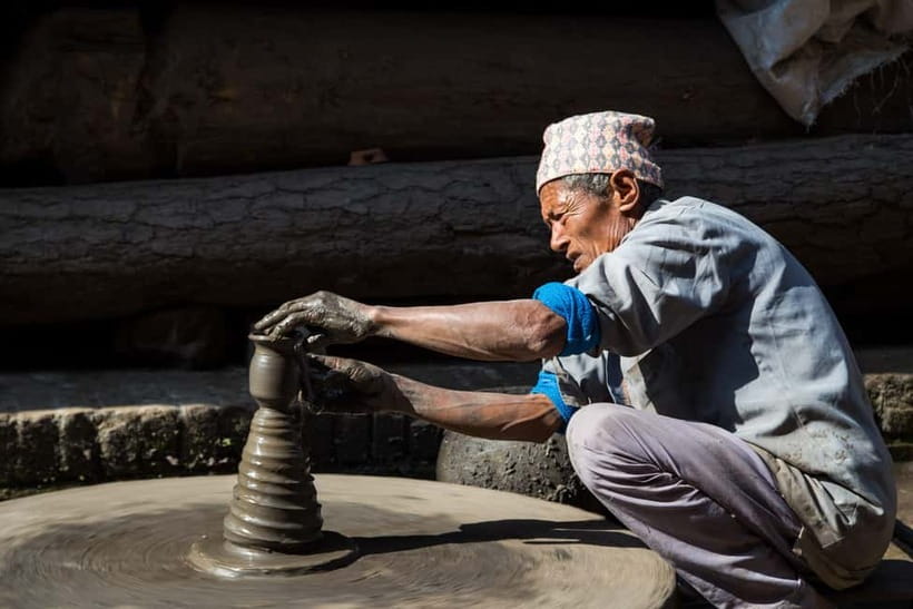 Bhaktapur: Experience the Art of Clay, Curd, and Chant - Pottery Square workshop: make something with local hands guiding yours