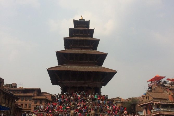 Bhaktapur - Nagarkot Day tour - Entering Bhaktapur Durbar Square and the 55 Windows Palace Courtyard