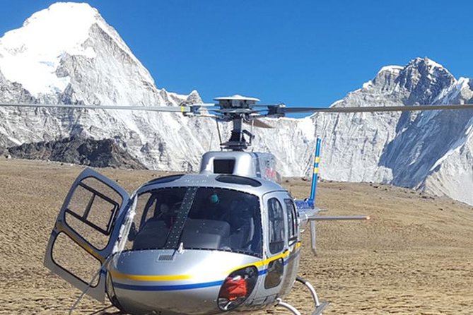 Everest Base Camp Helicopter Tour landing at Hotel Everest View - What you see from above: Everest Base Camp, Kalapathar, and the big four peaks