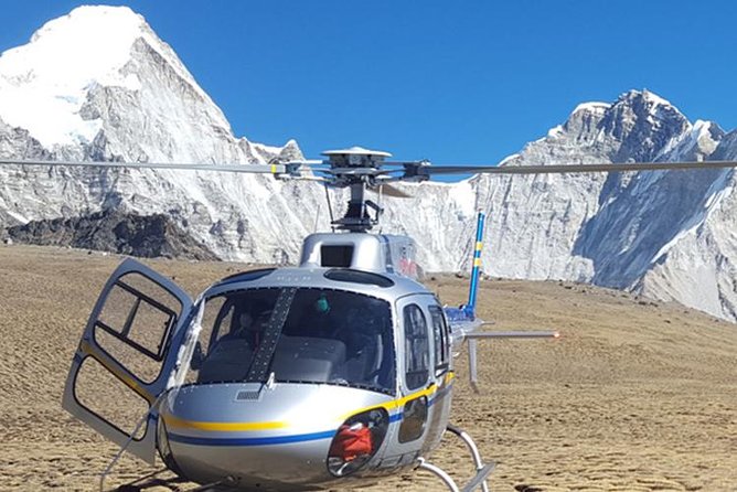 Everest Base Camp Helicopter Tour landing at Hotel Everest View - The Lukla stop: a short fuel break that is still useful