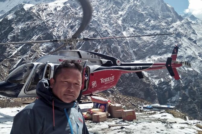 Everest Base Camp Landing by Helicopter at kalapathar View Point - Sherpas, monasteries, and the Khumbu Glacier angle you should expect