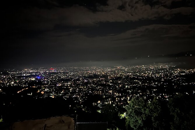 From Pokhara : Hiking to Peace Pagoda via Fewa Lake & Jungle - Peace Pagoda (Shanti Stupa) on Anadu Hill: the sunset payoff