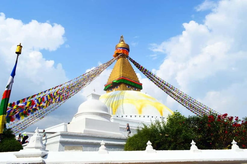 Kathmandu 4-Heritage Sites Tour - Boudhanath Stupa: prayer flags, calm, and contemplation in one of the largest