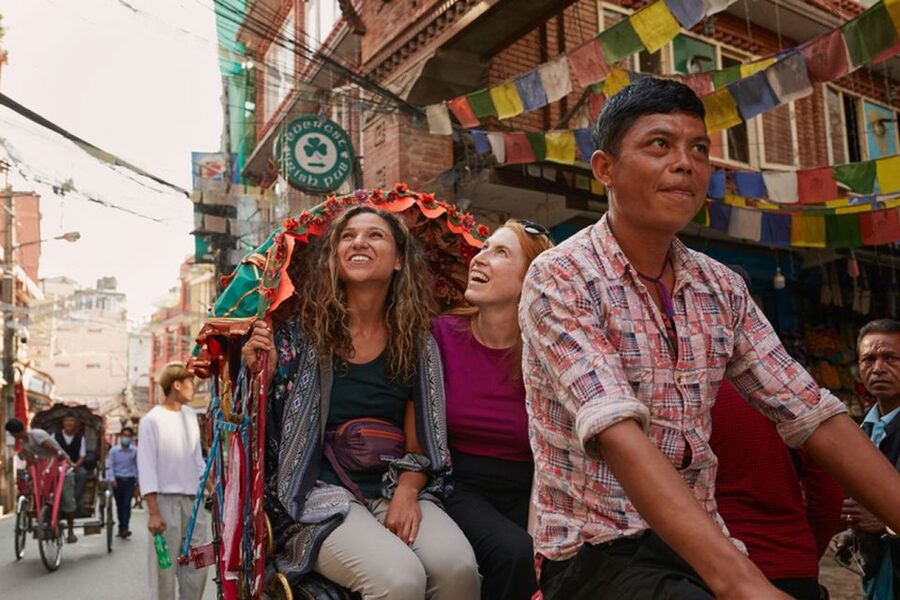 Kathmandu at Sunset: Explore the City on Rickshaw - Sigal shrine stop in a side alley, calm when you need it