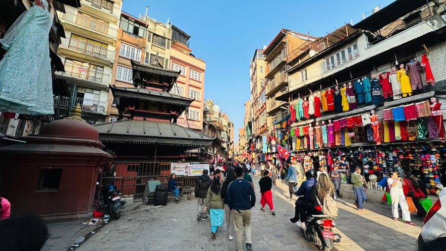 Kathmandu Heritage Walk | Heritage Walk of Kathmandu - Akash Bhairab Temple in Indrachowk, sacred focus in the city center