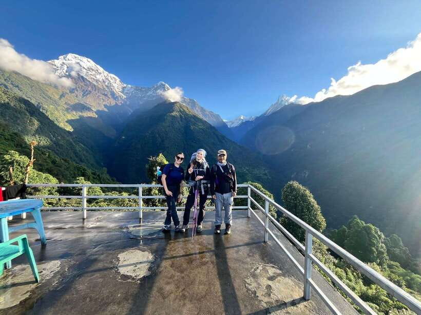 Kathmandu/Pokhara: 5-Day Annapurna Base Camp (ABC) Trek - Day 2: Waterfalls through forests to Deurali (3,230 m)