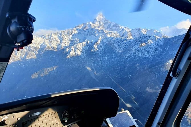Landing Helicopter at Annapurna base camp from Pokhara tour - The moment that matters most, landing at Annapurna Base Camp