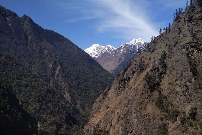 Manaslu Circuit Trek 8th Highest in the World - First trekking day rhythm: river valley, Khorla Besi, and Tatopani area