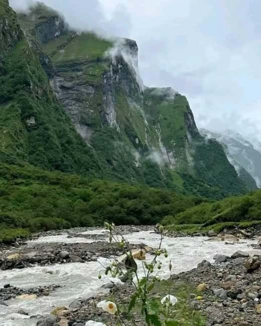 Pkr/Kathmandu: 5-Day Annapurna Base Camp & Hot spring Trek - Day 4: Return hike with sunrise views, via Deurali, Himalaya, Dobhan