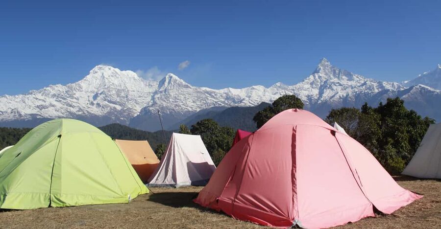 Pokhara: One night camping, campfire stay at Australian camp - The Trail to Australian Camp: Forests, Terraced Fields, and Gurung Villages