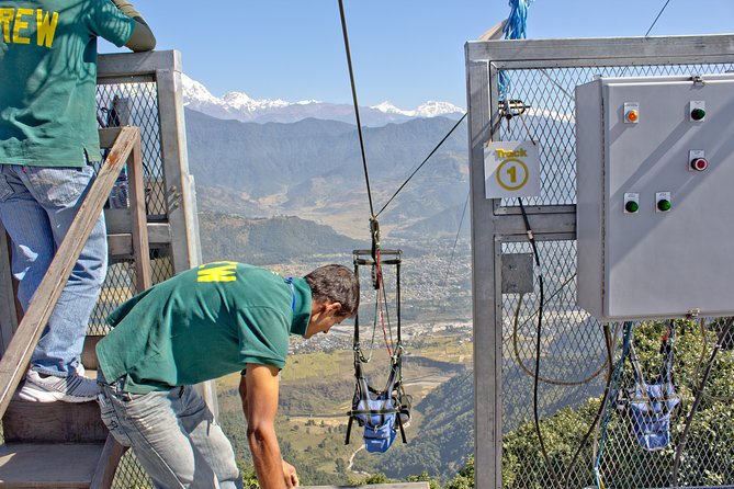 Pokhara Zipline Flying - Harness Time at 1,592m and the Wait Before Launch